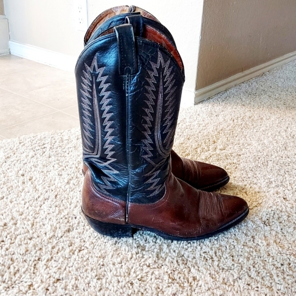 Men's Western Cowboy Boots SZ 10.5D - Picture 3 of 10